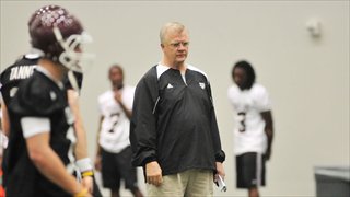 Spring Football Day 1: Coach Mike Sherman