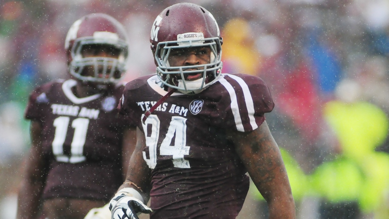 Former Texas A&M star Damontre Moore struggles through NFL combine – The  Denver Post