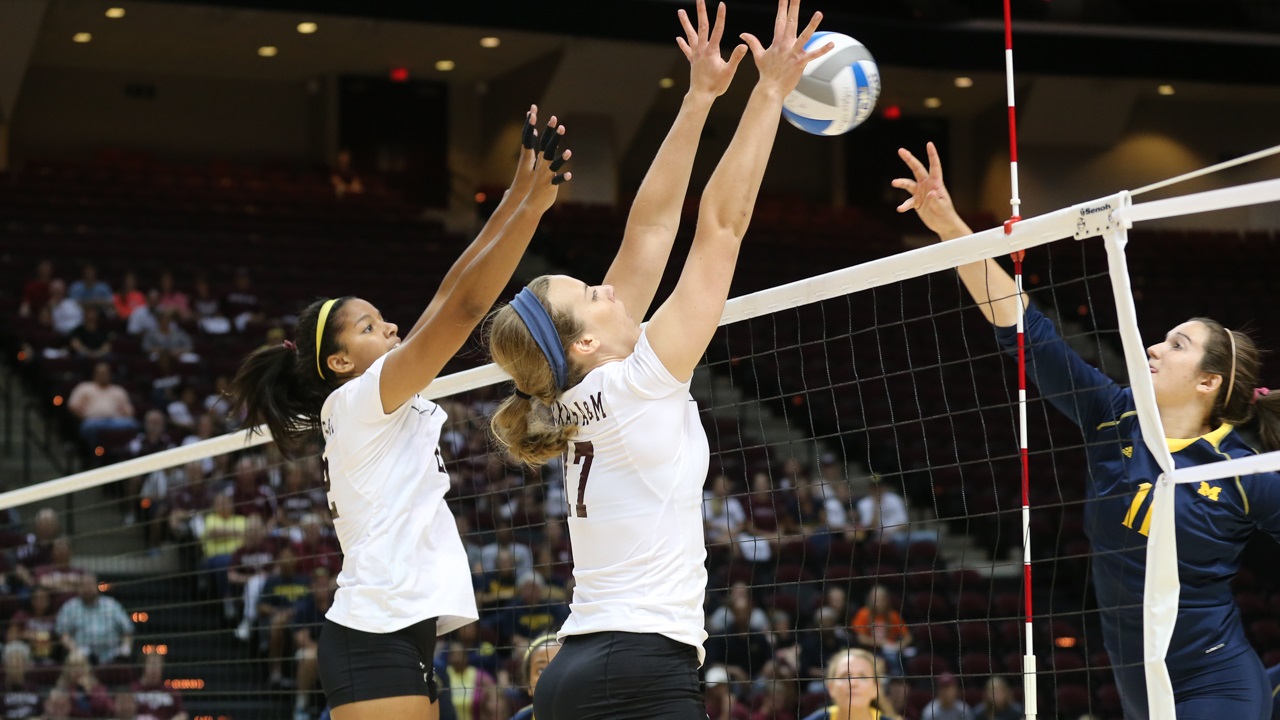 Tough Loss for Aggie Volleyball against 7 Michigan TexAgs