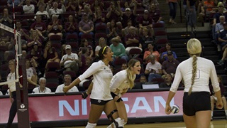 Texas A&M Volleyball fends off tough Mississpi State team, 3-0