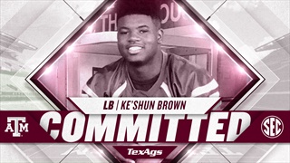 Texas A&M lands a commitment from Carver (AL) LB Ke'Shun Brown