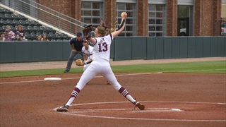 Potts pitches complete game gem as Aggies take down No. 18 Arkansas, 3-1