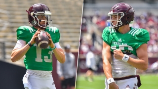 Pleased with QBs, Fisher focused on improving around them after spring game