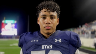 Two-sport standout Marcus Garcia reacts to track's Junior Day at A&M