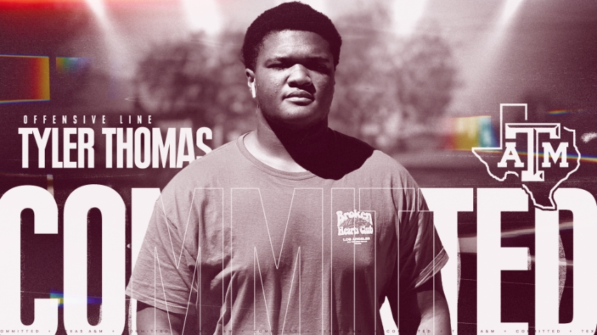 2025 Dickinson offensive lineman Tyler Thomas commits to Texas A&M