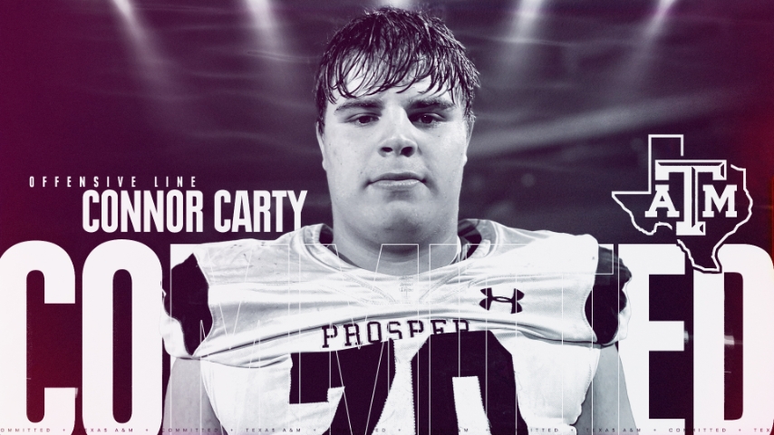 2025 Prosper offensive lineman Connor Carty commits to Texas A&M