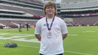 Up-and-coming 2027 OL Reis Russell reviews first trip to Aggieland