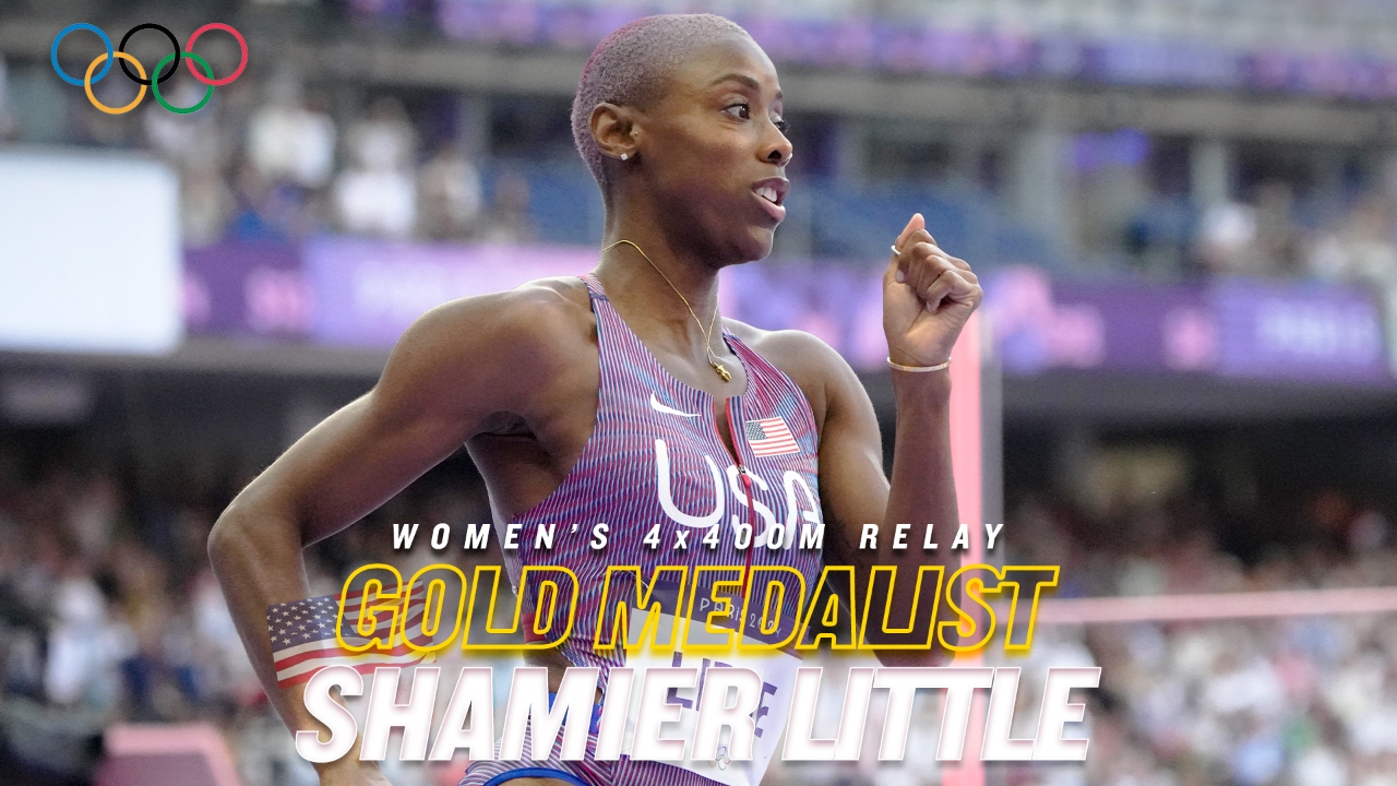 Shamier Little ’17, Team USA wins GOLD in the 4×400 meter relay