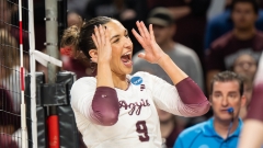 Lednicky dazzles as A&M dominates Campbell in front of 5,830 at Reed
