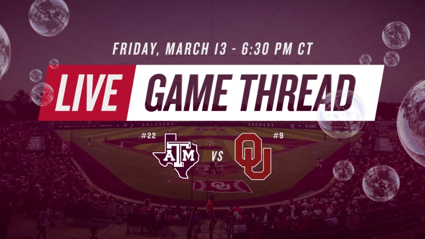 LIVE: No. 22 Texas A&M at No. 9 Oklahoma (Friday)