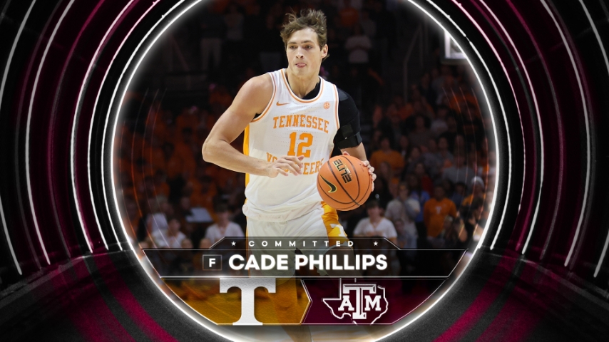Tennessee transfer forward Cade Phillips commits to Texas A&M hoops