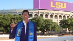 Graduation admiration from a damn-proud LSU dad