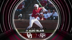 Oklahoma transfer outfielder Alec Blair commits to Aggie baseball
