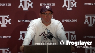 Press Conference: Elko, Aggies address 31-21 loss to Kentucky